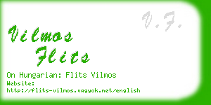 vilmos flits business card